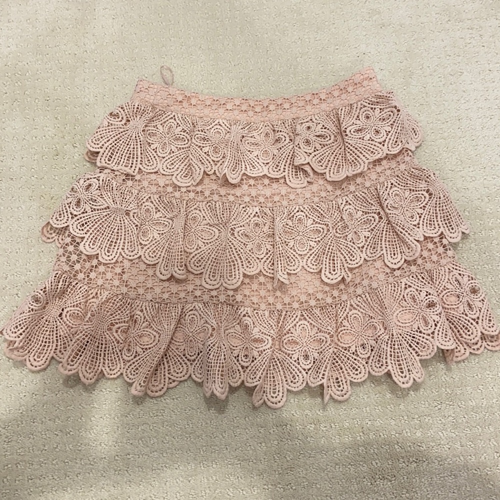 Aqua flowy pink skirt